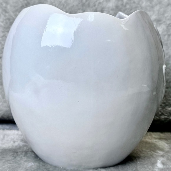 Vintage Heart Vase Floral Hands Mother Child 1985 FTD Taiwan Ceramic Pink Roses - Picture 3 of 6